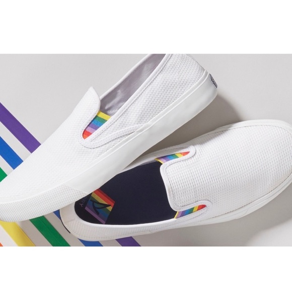 LGBTQ+ Gay Pride Sperrys with Rainbow 🌈 Detail - Picture 1 of 10